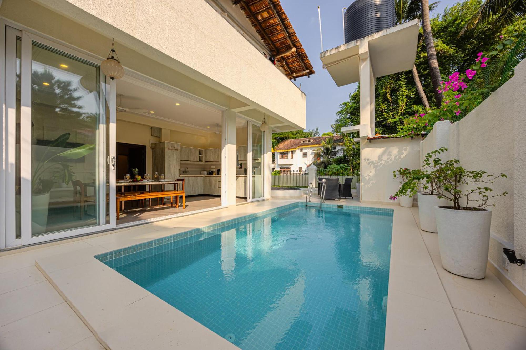 Elivaas 4 Bhk Villa Near Beach With Private Pool & Bar - Casa Boa Vida Candolim Zewnętrze zdjęcie