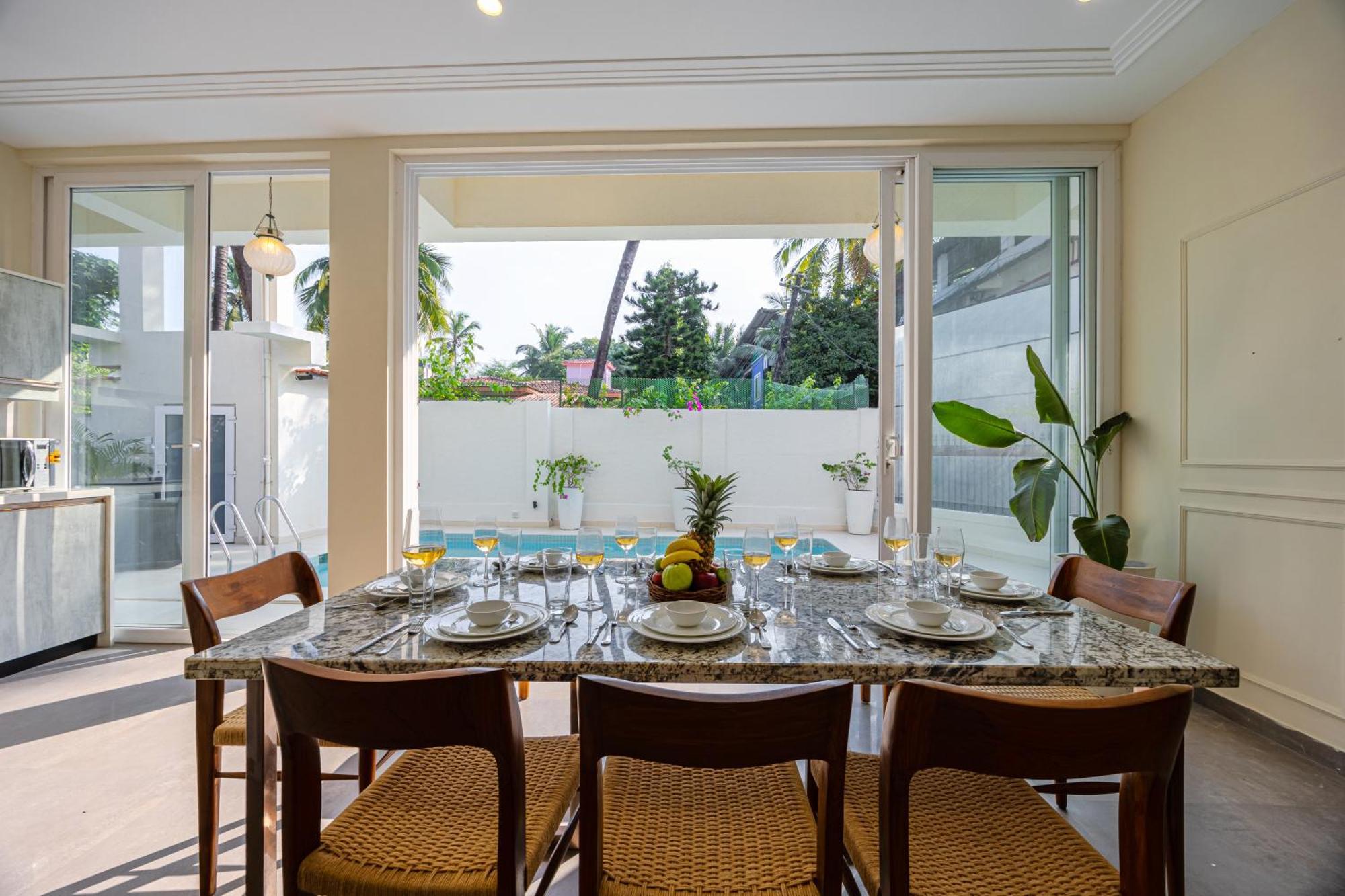 Elivaas 4 Bhk Villa Near Beach With Private Pool & Bar - Casa Boa Vida Candolim Zewnętrze zdjęcie