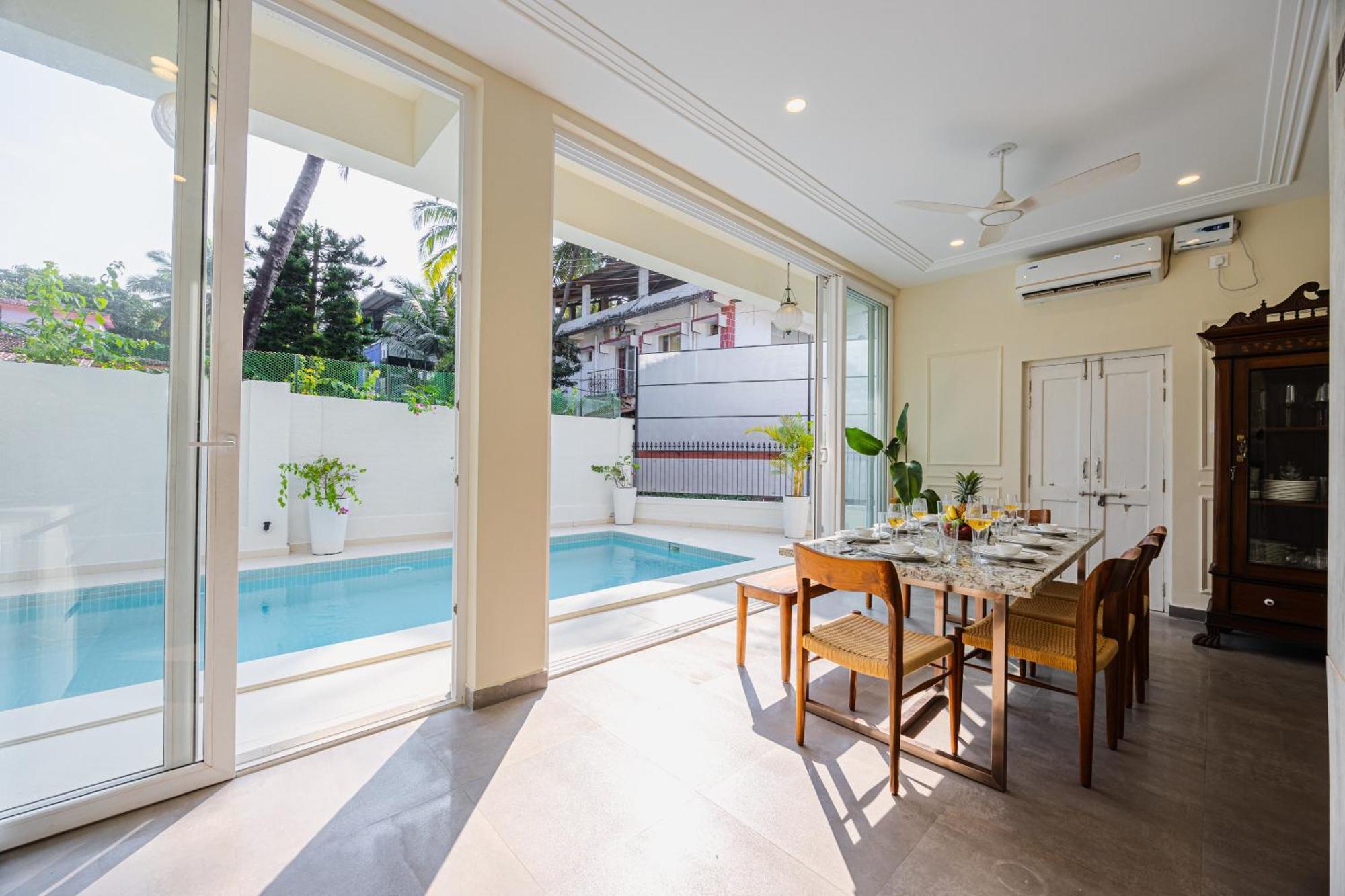 Elivaas 4 Bhk Villa Near Beach With Private Pool & Bar - Casa Boa Vida Candolim Zewnętrze zdjęcie