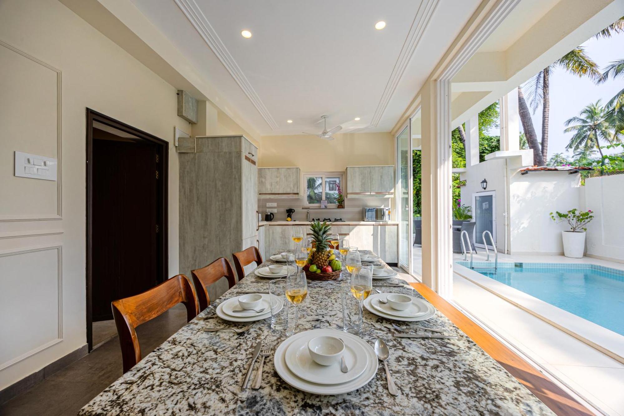 Elivaas 4 Bhk Villa Near Beach With Private Pool & Bar - Casa Boa Vida Candolim Zewnętrze zdjęcie
