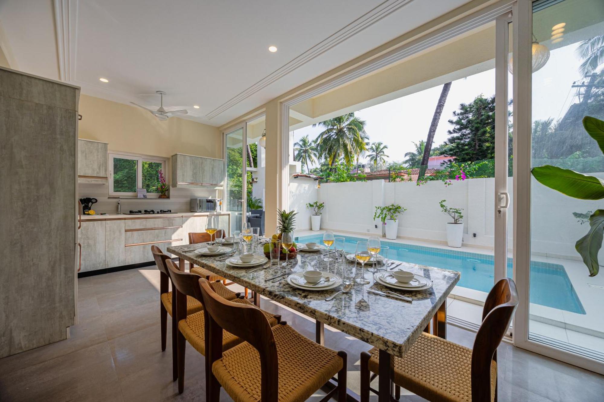 Elivaas 4 Bhk Villa Near Beach With Private Pool & Bar - Casa Boa Vida Candolim Zewnętrze zdjęcie